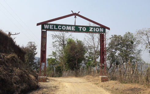 Entrance to the Zion Village