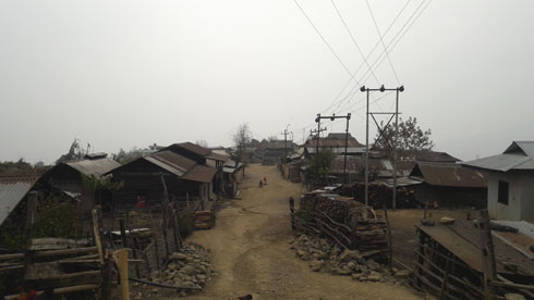 View of the Oinam Village