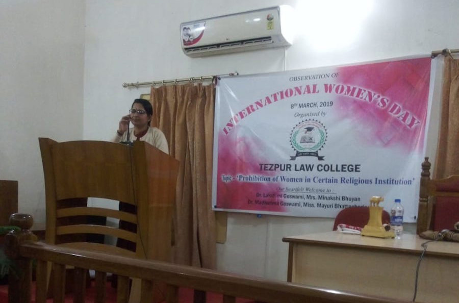 International Women's Day, 8th March, 2019,     Tezpur Law College